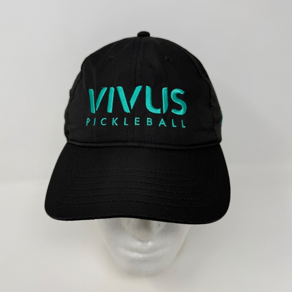 Fahrenheit Headwear Vivus Pickleball Hat Black Teal Adjustable Performance Cap